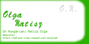 olga matisz business card